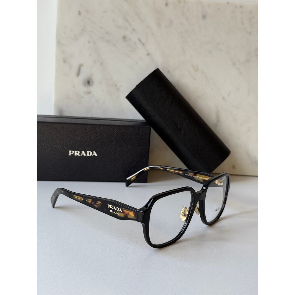 NEW Prada PR B07VD Black Tortoise Eyeglasses Frames - Picture 5 of 8